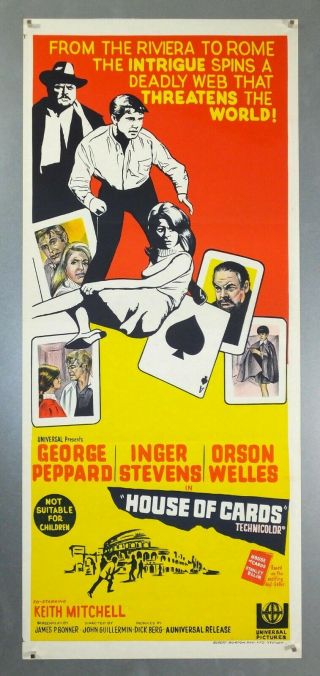 House Of Cards - Orson Welles - Australian Daybill Movie Poster