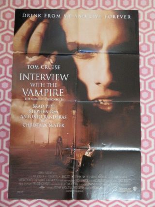 Interview With A Vampire Us One Sheet Poster Tom Cruise Brad Pitt 1994