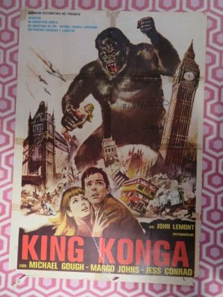 King Konga Turkish (39 " X 27 ") Poster John Lemont 1961