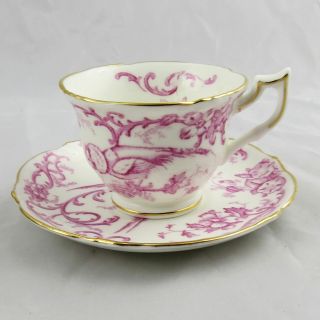 Royal Cauldon Marlborough Small Pink Tea Cup & Saucer Multiple Available