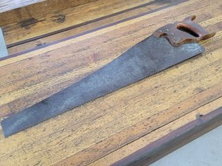 Antique Tools Fine Woodworking Warranted Superior Crosscut Saw Pristine 10tp☆usa