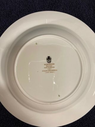 Wedgewood Columbia Gold Sage Green Rimmed Soup Bowls 3