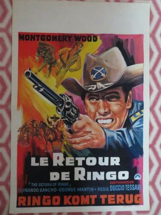 Le Retour De Ringo/ The Return Of Ringo Belgium (21.  5 " X 14.  5 ") Poster 1965