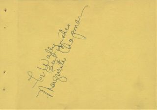 Vintage Marguerite Chapman,  Mystery Autograph