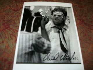 Texas Chainsaw Massacre Leatherface Signed 5x7 Photo By Daniel Pearl Dp