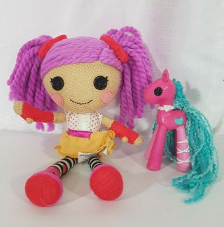 Lalaloopsy Yarn Hair Doll 12 " 13 " Plush Sugar Cookie Silly With Pony