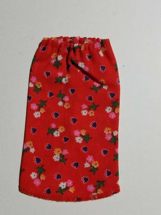 Vintage Barbie Doll Clothing Best Buy Fashions Red Floral Skirt Only 2771