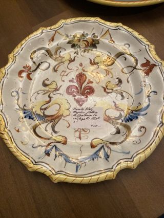 Deruta Italy Majolica Pottery Raffaellisca Or Cantagalli Plate 8”