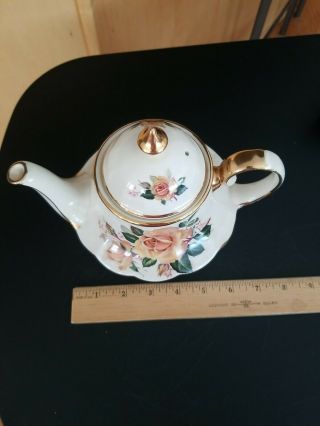 Vintage Sadler Rose Teapot With Lid.  Made In England.
