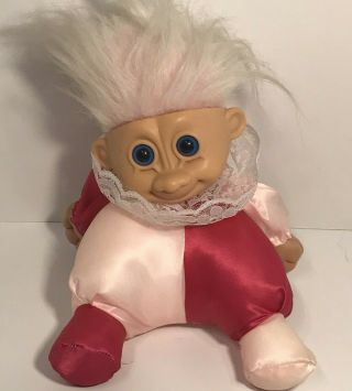 Troll Doll Clown Jester Circus Wind Up Vintage 8 " Moves Head
