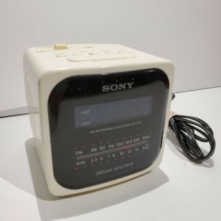 Sony Dream Machine Icf - C122 Am - Fm Clock Radio Battery Backup Vintage 120v