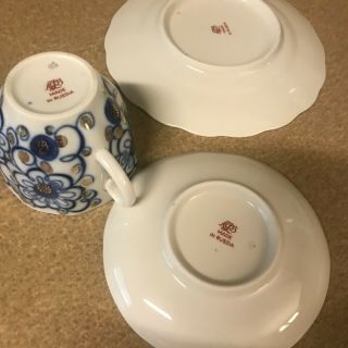 Lomonosov Porcelain Tea Cup,  Saucer & Plate Bindweed / Winding Twig USSR Russia 2