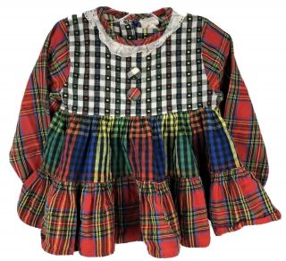 Vintage Buster Brown 4t Plaid Swing Top Made In Usa