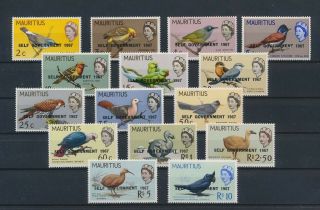 Ln93490 Mauritius Overprint Animals Fauna Flora Birds Fine Lot Mnh