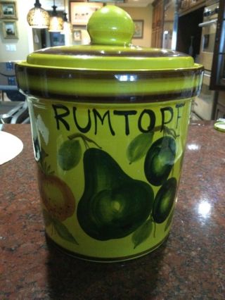 Rumtopf West Germany Fermenting Crock Rum Fruit Pot Cookie Jar Canister 860 Euc