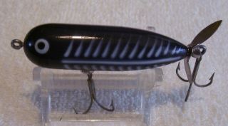 Vintage Heddon Baby Torpedo Lure 8/4/20 2.  5 " Black