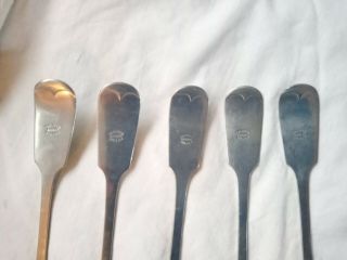 Set of 5 x SILVER PLATED SPOONS Vintage Antique with ENCORE Thomas Turner 3
