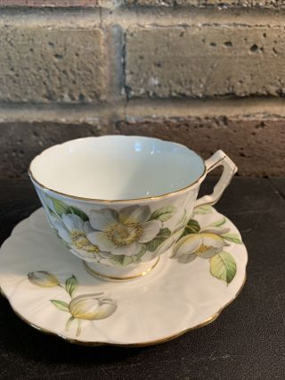 Gorgeous Vintage Aynsley With Flower Corset Teacup & Saucer