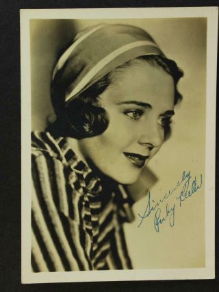 Actress Ruby Keeler (1909 - 1993) (42nd Street) Autograph 5 X 7 Photo