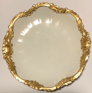 4 Antique Ornate Gold Trim Limoges Plates