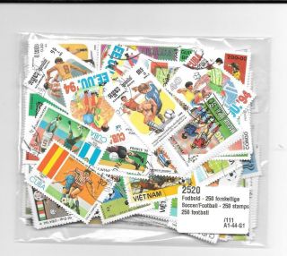 Thematic Postage Stamps Pack - 250 Different - Soccer/football 2520