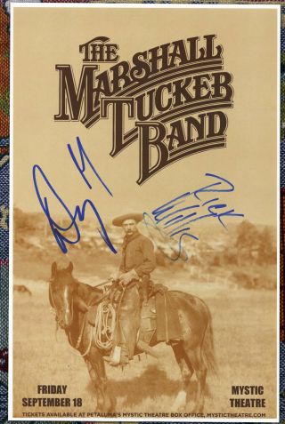 The Marshall Tucker Band Autographed Live Show Poster 2009 Doug Gray