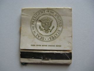 Vintage J.  F.  K.  Presidential Matchbook - Marine One Helicopter - Oval Office