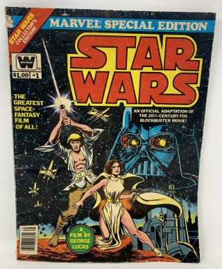 Vintage 1977 Marvel Star Wars No.  1 Treasury Special Edition Comic Book Large
