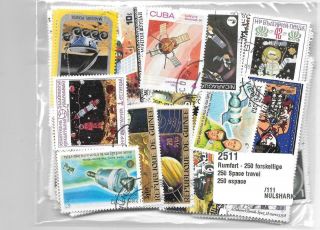 Thematic Postage Stamps Pack - 250 Different - 2511 Space Travel
