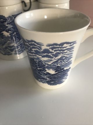 Set Of Six (6) Royal Warwick Lochs of Scotland Coffee Mugs Made in England 3