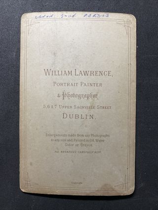 Victorian Photo: Cabinet Card: Canon John Perdue: Lawrence Dublin 3