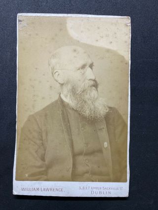 Victorian Photo Cabinet Card: Clergyman Named Cripps Ledger: Lawrence Dublin 1/3