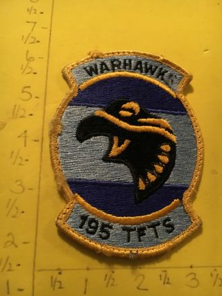 Usaf 195th Tactical Fighter Training Squadron Patch 6/12 Vintage