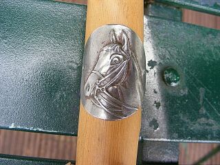Walking Stick Badge 3.  5 Cm Horse Head.  A One Off Special