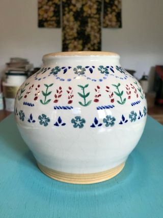 Early 2000 ’s Nicholas Mosse Pottery Vase.  " Cutting Garden " Pattern