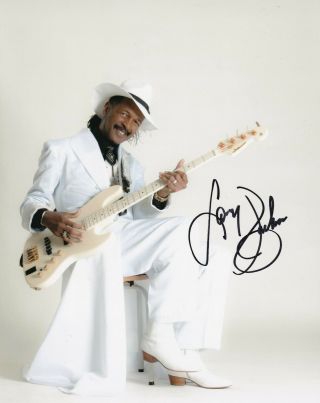Larry Graham Of Sly The Family Stone Real Signed Photo 1 Central Station