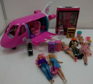 Barbie Jet With Dolls Wardrobe And Accessories Toys