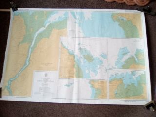 Vintage Admiralty Maritime Chart 3672 Harbours Northwest Coast Of France