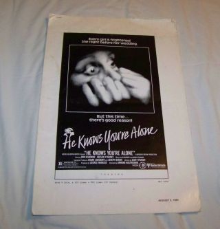 He Knows Your Alone Movie Advertising Vintage 1980 (ten Pages Of Ads)