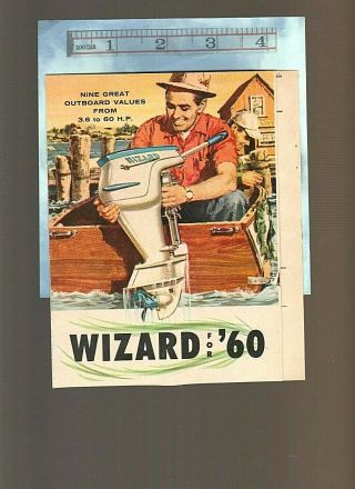 Vintage 1960 Western Auto Wizard Outboard Motors 12 - Page Catlog Insert
