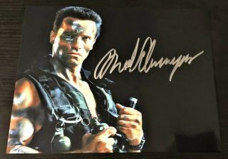 Commando - Arnold Schwarzenegger Signed / Autograph 8x10 Certified Photo