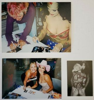 Julie Strain Signed Card Queen Of B Movies & Photo W/julie K Smith At Sdcc