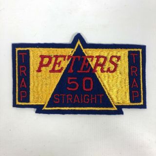 Vintage 5 " Peters/ Remington Trap Skeet 50 Straight Shooting Patch Rifle Hunting