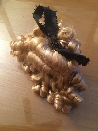 7.  5” - 8” 19 - 21cm Vintage Dolls Wig Blonde Ringlets For Antique Doll A