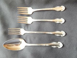 Mixed Vintage King Edward National Silver Co Spoon /forks` Holiday Pattern 1951`
