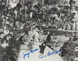 The Wizard Of Oz 11x14 B&w Photo Signed By 4 Actors (jsa)