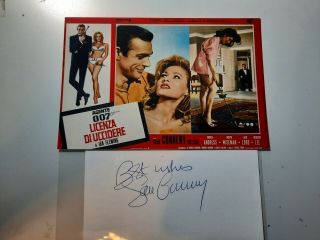 Sean Connery " James Bond 007 " Authentic Autograph W/photo