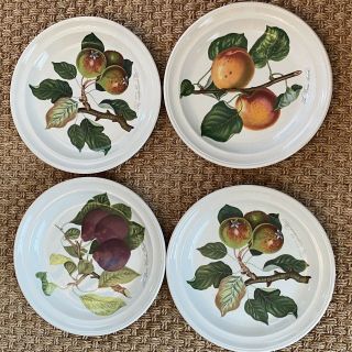 Portmeirion Pomona Salad Plates 8.  5 " Roman Apricot,  Squash Pear (2),  Claude Plum