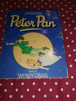 Vintage Audio Cassette Book,  Peter Pan Read By Wendy Craig,  Tc - Lfp 80171/72