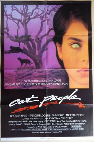 Cat People 1982 Nastassja Kinski Paul Schrader Us One Sheet Poster